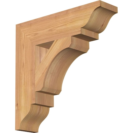 Ekena Millwork Legacy Traditional Smooth Bracket, Western Red Cedar, 3 1/2"W x 14"D x 14"H BKT04X14X14LEC01SWR